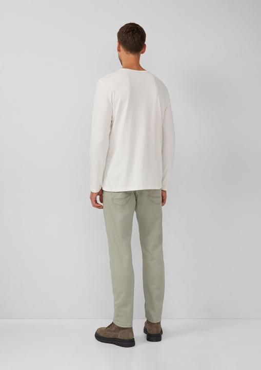 Produktbild s.Oliver T-Shirt Softes Longsleeve mit Crew Neck und Logo-Patch (S)