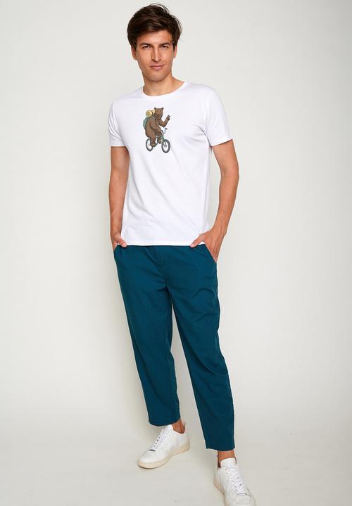 Actual product image Greenbomb T-Shirt Animal Bear Bike (XL)