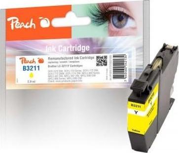 Produktbild Peach Inktpatroon geel, compatibel met Brother LC-3211Y (Y)