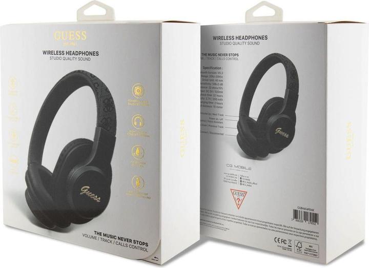 Produktbild Guess PU Leather 4G Tone on Tone Script Logo Earphones - black (Kabellos)