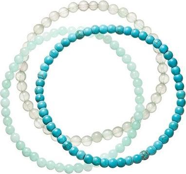 Actual product image Evolution Group Charming Set Of Mineral Stone Bracelets 43043.3 Turquoise