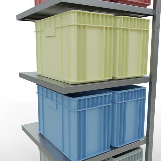 Actual product image Schulte Lagertechnik MULTIplus250 boltless add-on bay system with length bolts