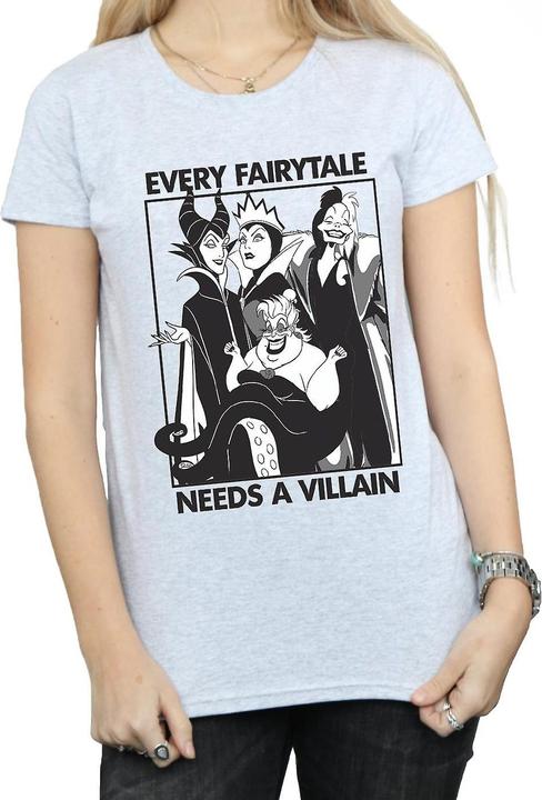Actual product image Disney Womens/Ladies Every Fairy Tale Needs A Villain T-Shirt (XL)
