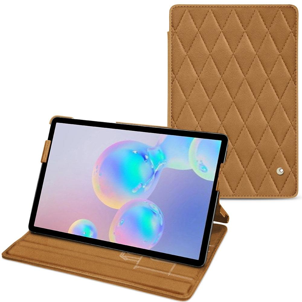 Noreve Lederschutzhülle horizontal (Galaxy Tab S6), Tablet Hülle, Braun