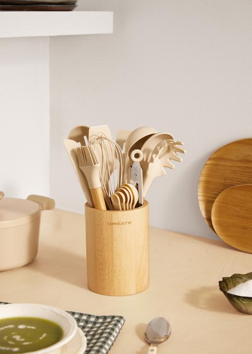 Actual product image Create Küchenutensilien-Set - Silikon und Holz