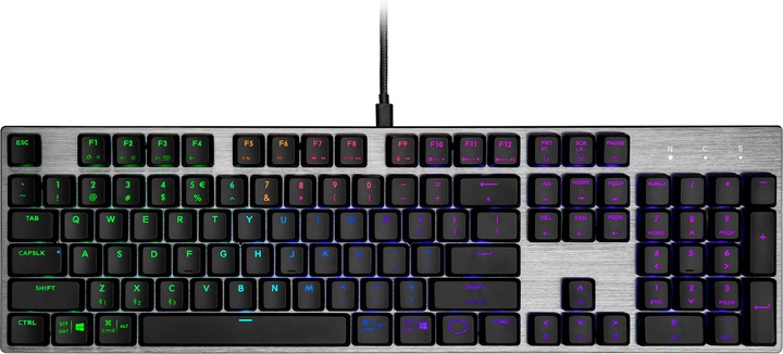Cooler Master gaming keyboard SK652 RGB LIGHTING MECHANICAL LOW PROFILE SWITCH RED (US, Kabelgebunden)