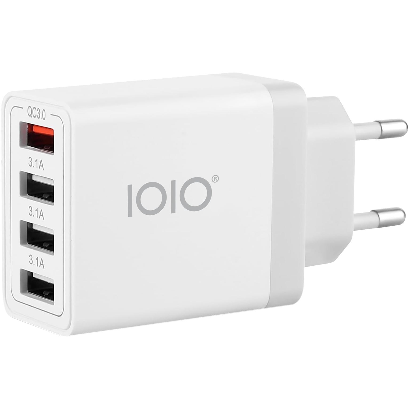 Ioio USB charger UL4 (33 W, 4 porte), Caricatore USB, Bianco