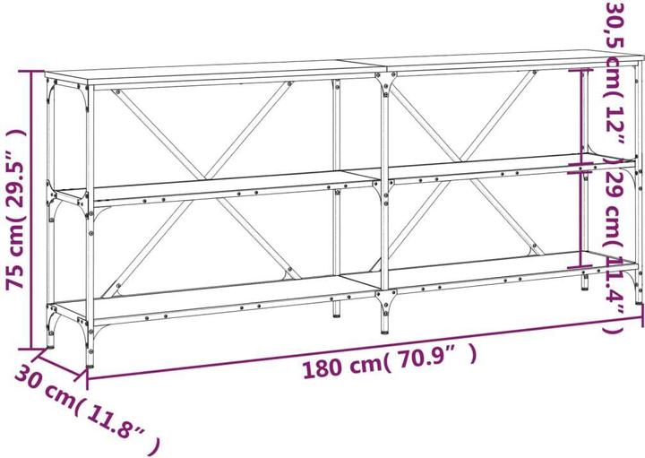Produktbild vidaXL Konsolentisch (30 x 30 x 75 cm)
