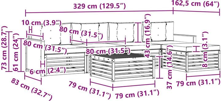 Produktbild vidaXL Outdoor-Sofa