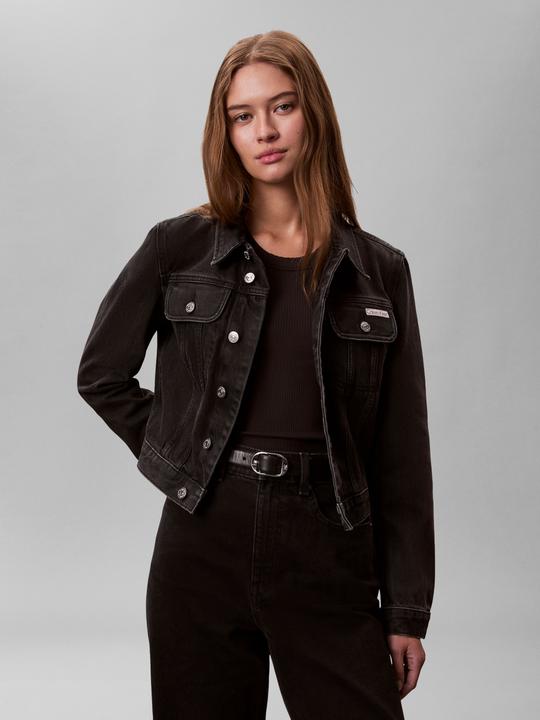 Actual product image Calvin Klein Black Cotton Women's Jacket (L)