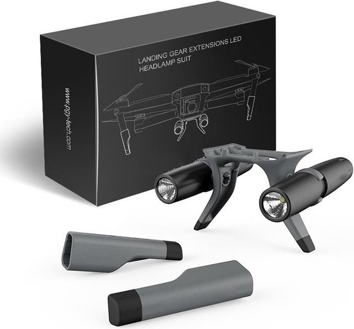 Image du produit Pgytech Rallonge de train d'atterrissage et phares à double LED (Support d'atterrissage pour drones, DJI Mavic Pro)