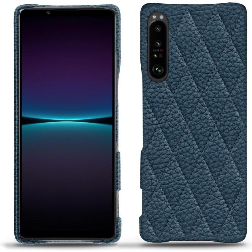 Noreve Lederschutzhülle (Sony Xperia 1 IV), Smartphone Hülle, Blau
