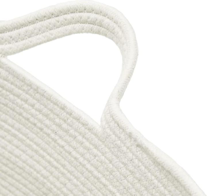 Immagine prodotto VidaXL Cesto per il bucato grigio e bianco Ø60x36 cm in cotone, colore: grigio