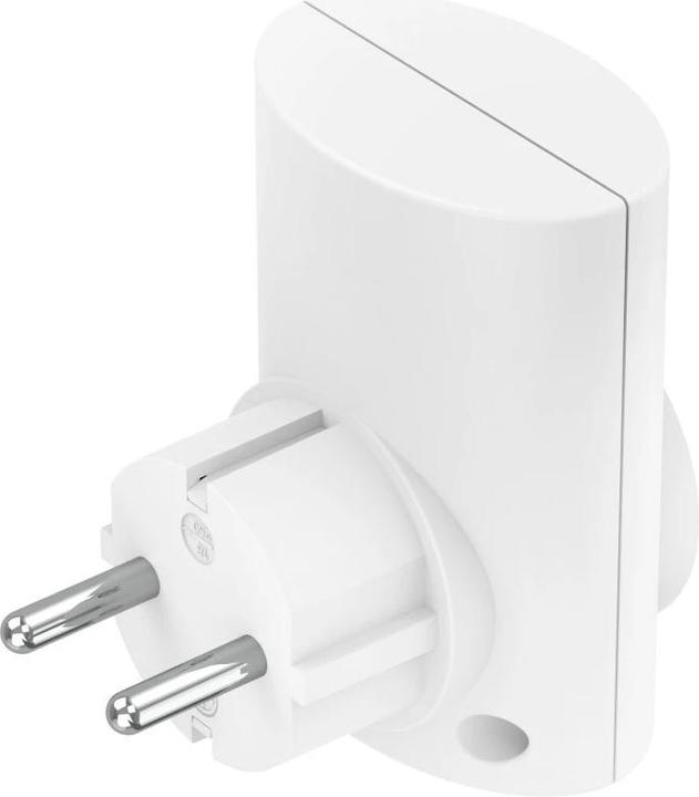 Immagine prodotto Hama Steckdosenadapter, Schutzkontakt, Überspannungsschutz, Netzspannung, Weiss (1 x, CEE 7/3)