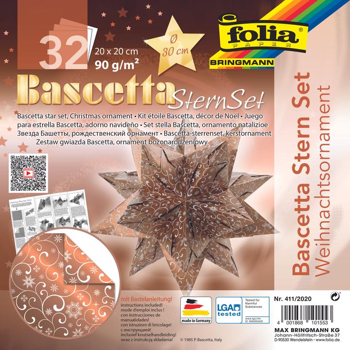 Actual product image Folia Folding leaf Bascetta star "Ornament 1", 200 x 200 mm