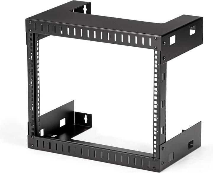 StarTech 8HE 19 Zoll Open Frame Geräte Rack Wandmontagefähig - 30cm Tief - Wall Mount Rack aus Stahl (8 HE, 19 Zoll Rack)