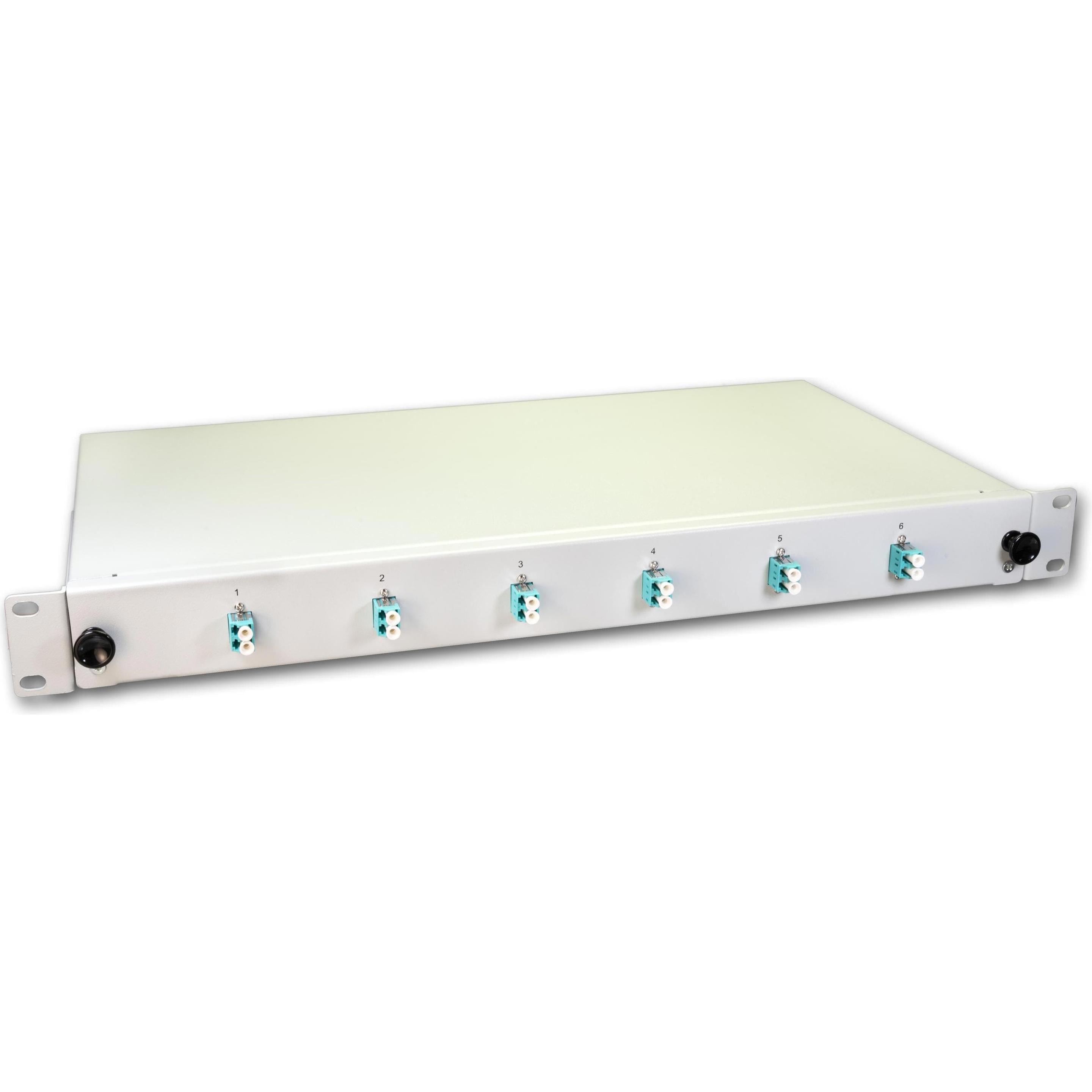 Lightwin LWL Spleissbox, 12 Fasern, 6x DLC Multimode, 50/125µm OM3 Pigtail Spleissboxen (Spleissbox), Netzwerk Zubehör