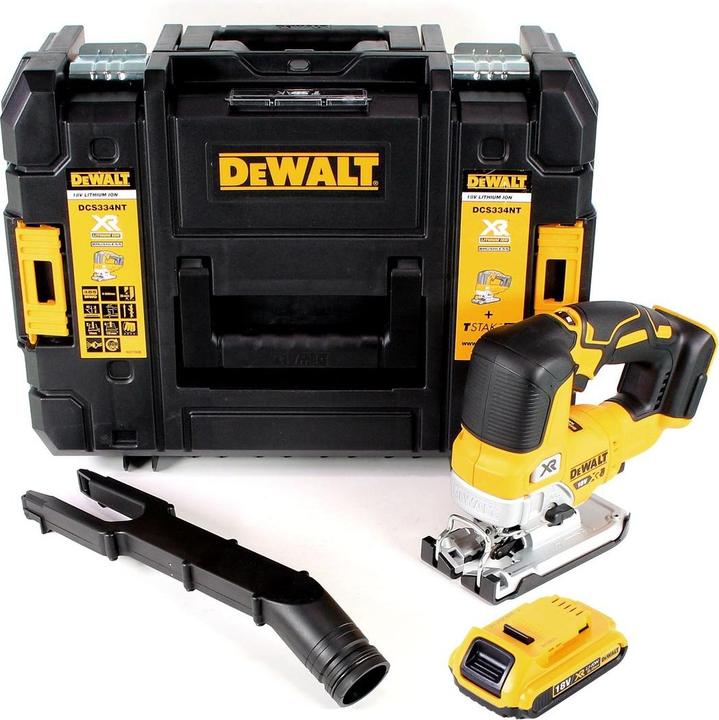 Produktbild DeWalt DCS 334 NT Akku Pendelhub Stichsäge 18V Brushless + 1x Akku 2,0Ah + TSTAK - ohne Ladegerät