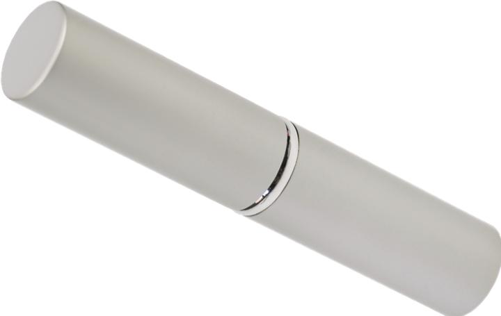 Immagine prodotto Pennello per fard, argento, retrattile, manico in metallo, capelli naturali, lunghezza 12 cm, Ø 2,3 (Fard)