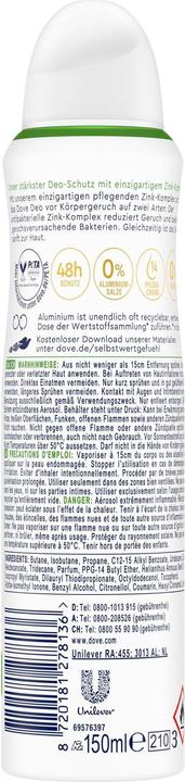 Image du produit Dove 0% Zink (Spray, 150 ml)