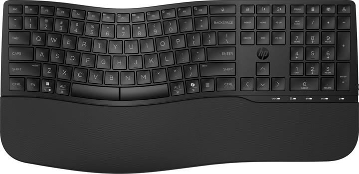 Actual product image HP 685 Comfort Dual-Mode Keyboard, Full-size (100%), Wireless, RF Wireless + Bluetooth, Membrane, Bl (DE, Wireless)