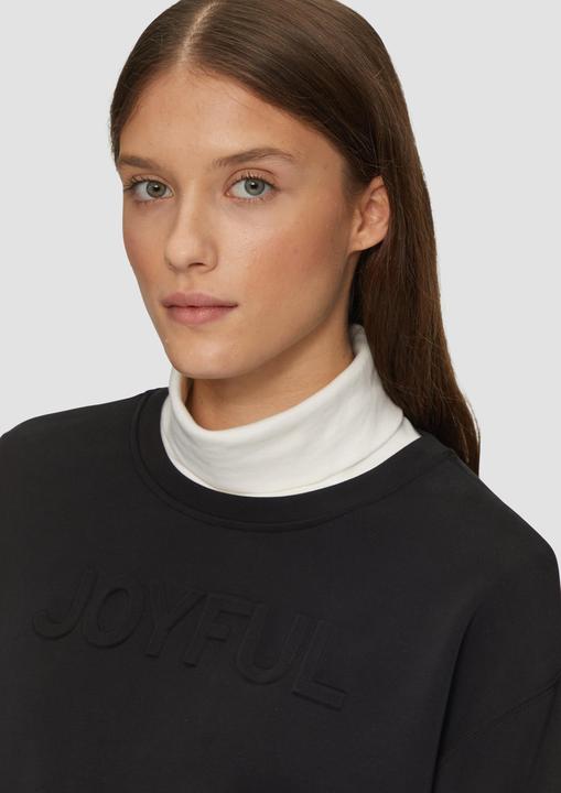 Produktbild s.Oliver Sweatshirt Scuba-Sweatshirt aus Modalmix mit 3D-Schriftzug (46)