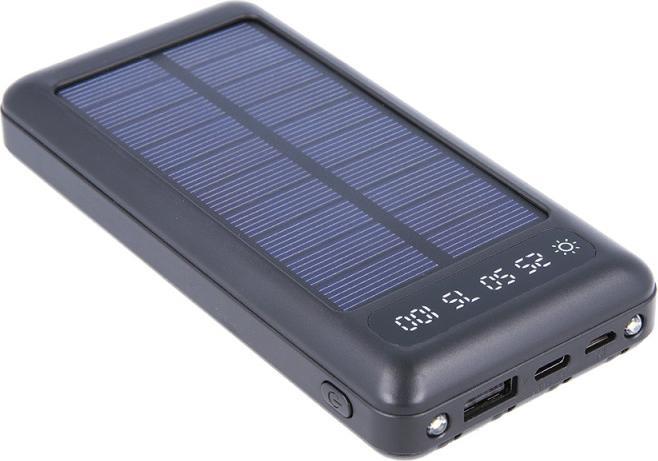 Produktbild Setty Solarstrombank SLR-100 10000 mAh schwarz (10000 mAh, 17 W, 37 Wh)