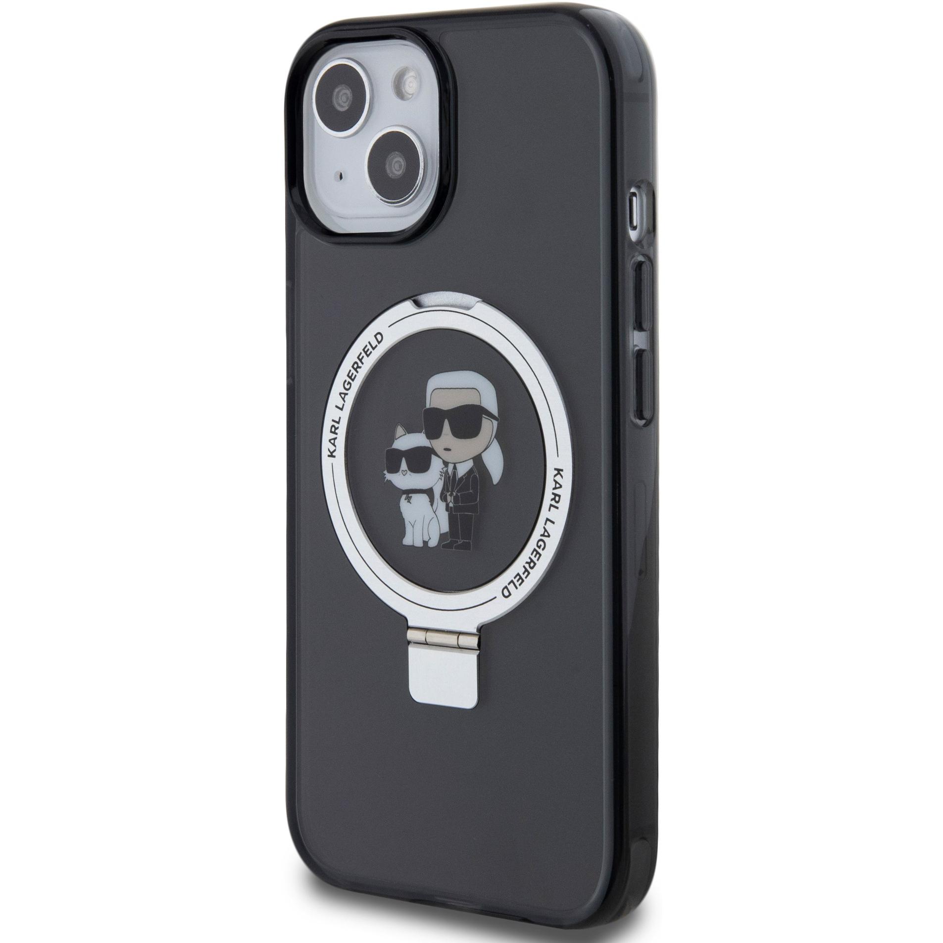 Thumbnail - Karl Lagerfeld KLHMP15SHMRSKCK iPhone 15 6.1" czarny/black hardcase Ring Stand Karl&Choupettte MagSa (Apple iPhone 15), ...