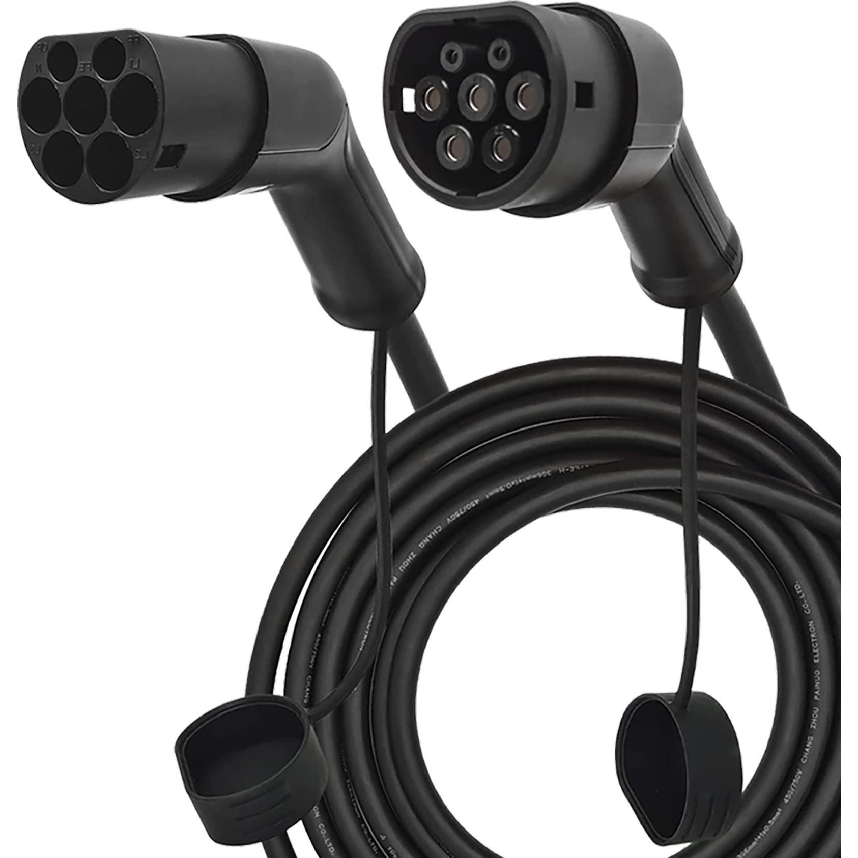 KSIX, Cavo di ricarica per auto elettrica, Cavo Di Ricarica Ac Tipo 2 Tri 5m 32a (7.40 kW, 32 A, 5 m)