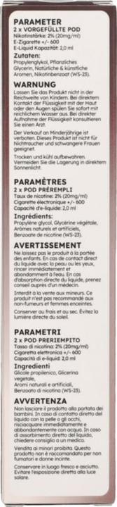 Valori nutrizionali e ingredienti SKE Pod 4in1 2x (Cola)