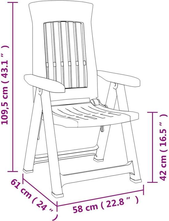 Produktbild vidaXL Gartenstuhl