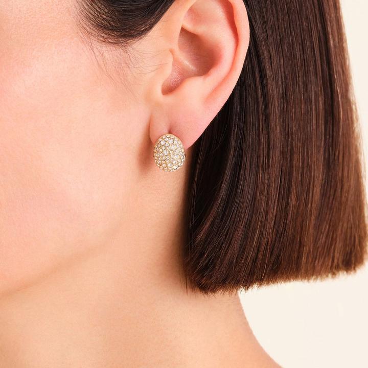 Produktbild Rosefield Mini Pave Ohrstecker (14K Yellow gold plated stainless steel 316L)