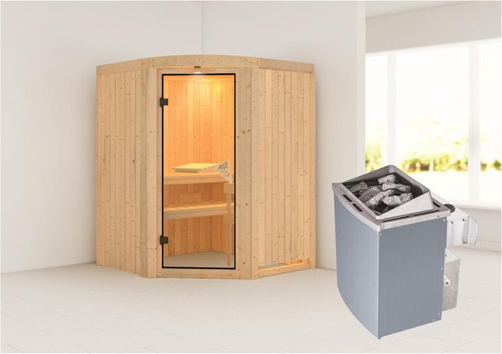 Produktbild Karibu Sauna Asmada Eckeinstieg (Ohne Ofen)