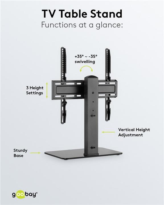 Produktbild Goobay TV-Standfuss Basic Fix (Universal, 55", 40 kg)