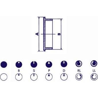 Thumbnail - Velleman Lid For 15mm Button (Black White Arrow), Elektronikzubehör + Gehäuse, Weiss, Schwarz