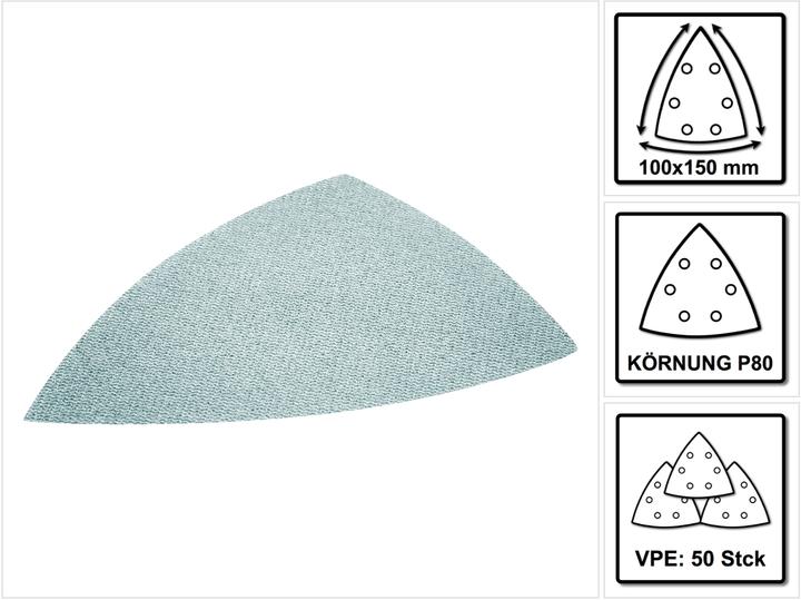 Actual product image Festool Mains abrasive STF DELTA P80 GR NET/50 (P80)