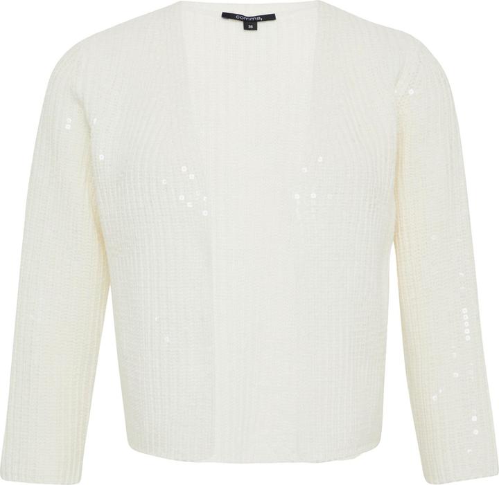 Produktbild Comma Strickjacke Kurzer Ripp-Cardigan mit Pailletten (36)