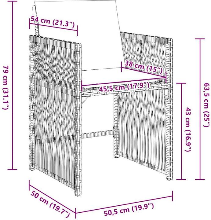 Produktbild vidaXL Gartenstuhl