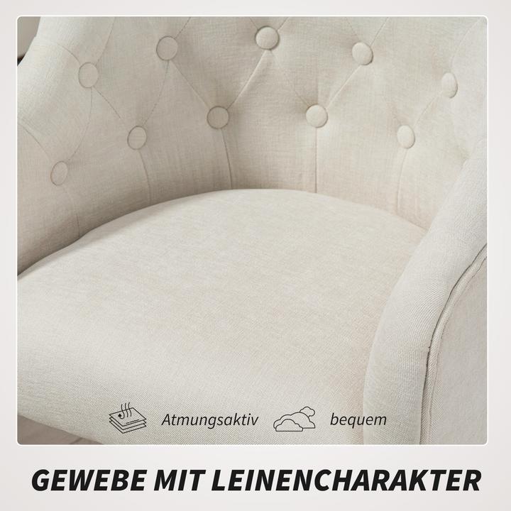 Produktbild Homcom Bürostuhl Polyester, Schaumstoff Beige
