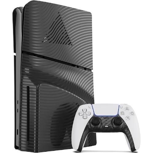Maxx Tech Piastre frontali sottili PS5 - Black Wave (PS5) (PS5), Accessori per controller gaming, Nero