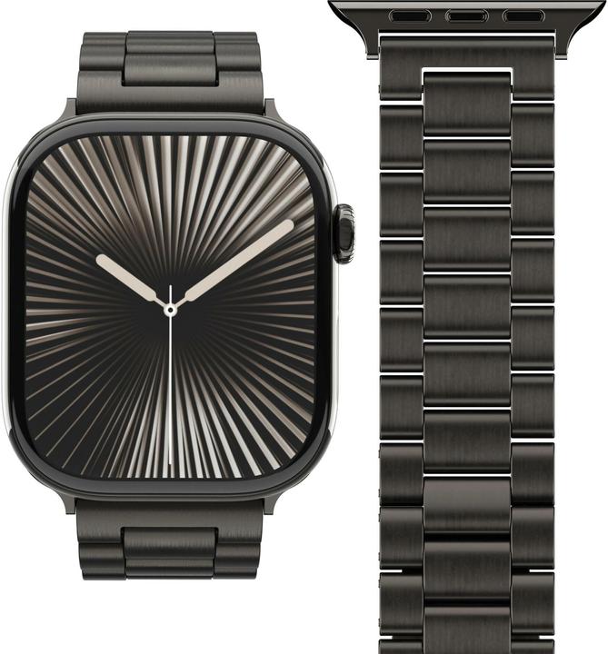 Actual product image Vonmählen Gliederarmband 2 für Apple Watch 40/41/granitgrau (40 mm, 41 mm, 42 mm, Stainless steel)