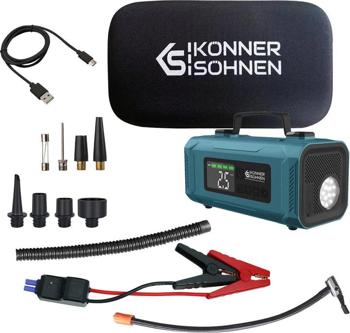 Actual product image Könner & Söhnen Starter With Compressor Jsp-2000 (2000 A, 14800 mAh)