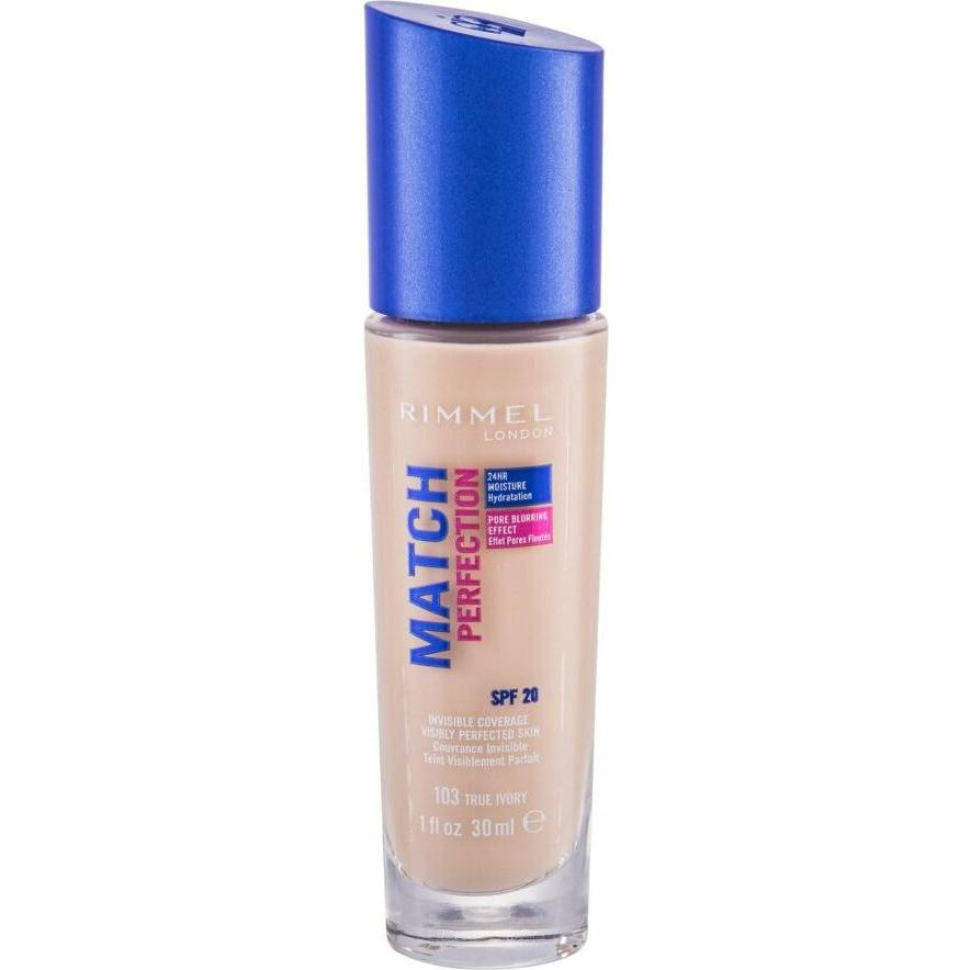 Thumbnail - Rimmel London, Foundation, Match Perfection SPF20 (103 True Ivory)