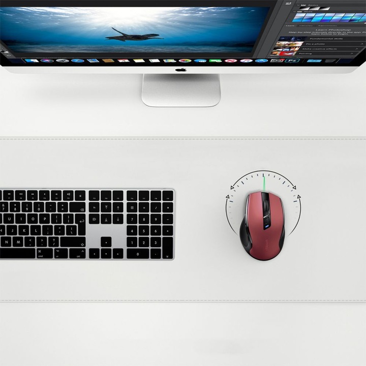 Actual product image Ugreen Mysz Bezprzewodowa mysz MU006 2.4 GHz + Bluetooth 5.0 (czerwona) (Wireless)