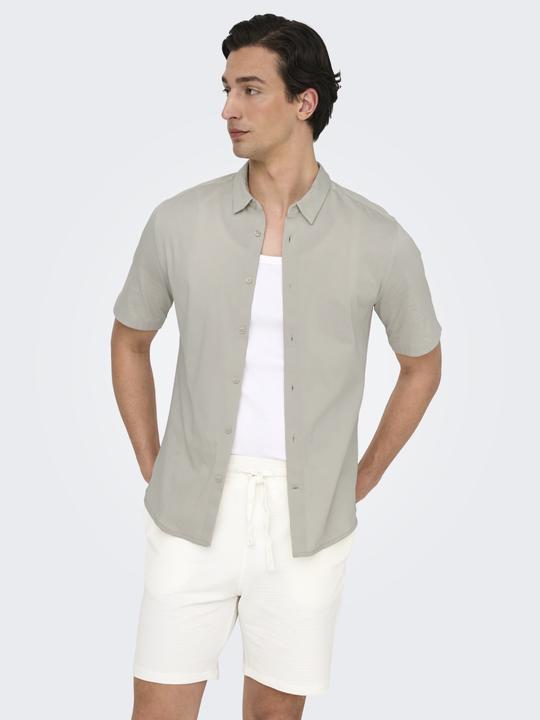 Produktbild Only & Sons Onsrobin Button Under Ss Stretch Shirt (L)