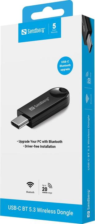Produktbild Sandberg USB-C BT 5.3 Wireless Dongle (Sender & Empfänger)