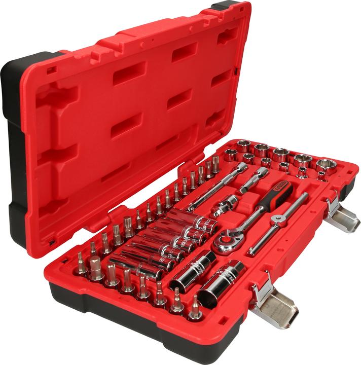 Actual product image KS Tools 3/8" CHROMEplus socket set, 46 parts, Flank Traction (3/8")