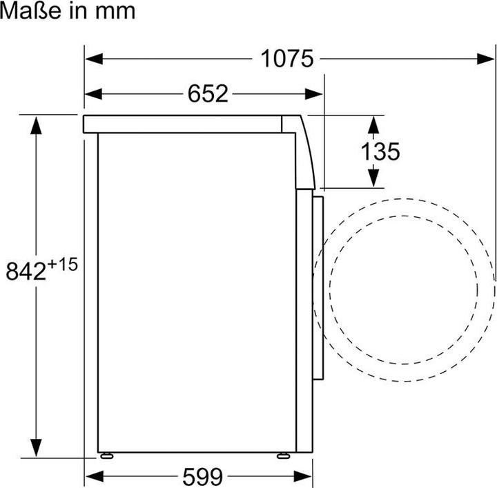 Image du produit Bosch Hausgeräte WQG233C1CH (8 kg, Droite)