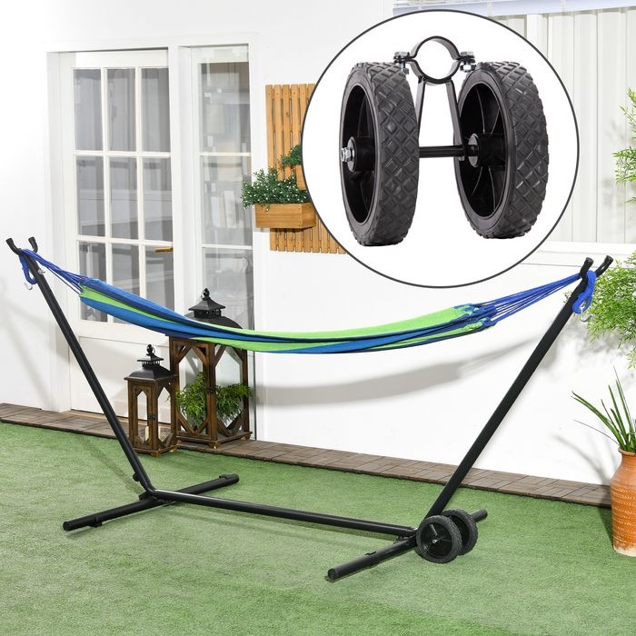 Image du produit Swisshandel24 Kit de roue pour hamac résistant aux intempéries, portable Roue universelle pour pied de hamac
