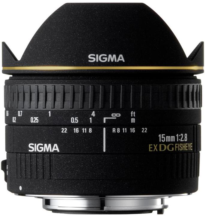 Actual product image Sigma 15mm, f/2.8 EX DG Diagonal Fisheye, Canon EF (Canon EF, Canon EF-S, full size)